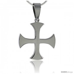 Stainless Steel Consecration Cross Pendant 7/8 in (22 mm), w/ 30 in Chain
