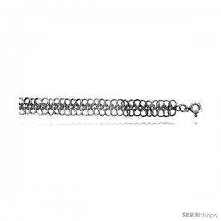 Sterling Silver Charm Filigree Bracelet -Style 6cb472