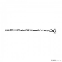 Sterling Silver Charm Bracelet w/ Beads -Style 6cb495