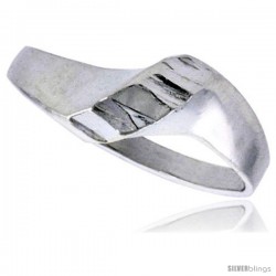 Sterling Silver Freeform Ring Polished finish 5/16 in wide