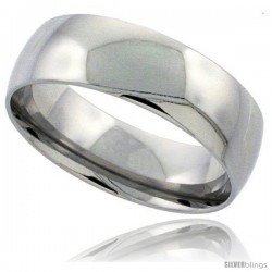 Stainless Steel 8mm Comfort-Fit Domed Band