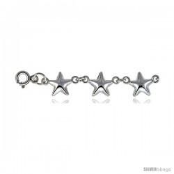 Sterling Silver Stars Charm Bracelet -Style 6cb524