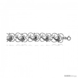 Sterling Silver Dolphin Charm Bracelet -Style 6cb535