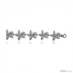 Sterling Silver Starfish Charm Bracelet