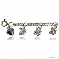 Sterling Silver Goldfish Charm Bracelet