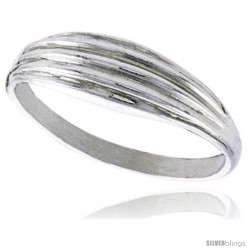 Sterling Silver Freeform Ring Polished finish 1/4 in wide -Style Ffr574