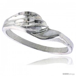 Sterling Silver Freeform Ring Polished finish 1/4 in wide -Style Ffr586