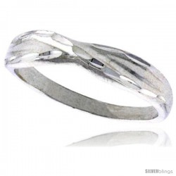 Sterling Silver Freeform Ring Polished finish 3/16 in wide -Style Ffr590