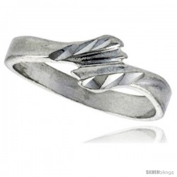 Sterling Silver Freeform Ring Polished finish 1/4 in wide -Style Ffr591