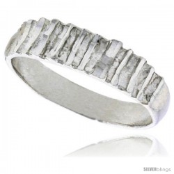 Sterling Silver Freeform Ring Polished finish 3/16 in wide -Style Ffr592