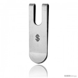 Stainless Steel Dollar Sign Money Clip, 2 5/16 in (59 mm) tall