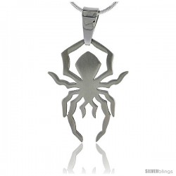 Stainless Steel Spider Pendant 1 1/4 in tall, w/ 30 in Chain