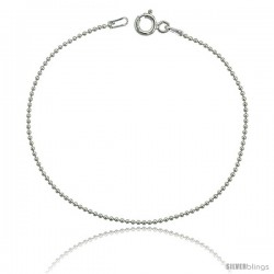 Sterling Silver Italian fine Pallini Bead Ball Chain Necklaces & Bracelets 1.2mm Nickel Free