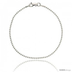 Sterling Silver Italian Pallini Bead Ball Chain Necklaces & Bracelets 1.8mm Nickel Free