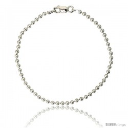 Sterling Silver Italian Pallini Bead Ball Chain Necklaces & Bracelets 3mm Nickel Free