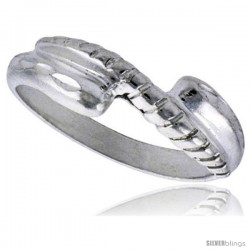 Sterling Silver Freeform Ring Polished finish 1/4 in wide -Style Ffr598