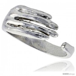 Sterling Silver Freeform Ring Polished finish 1/4 in wide -Style Ffr594