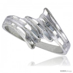 Sterling Silver Freeform Ring Polished finish 1/2 in wide -Style Ffr596