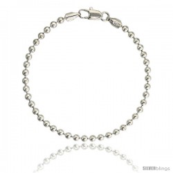 Sterling Silver Italian Pallini Bead Ball Chain Necklaces & Bracelets 4mm Nickel Free