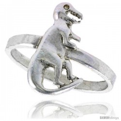 Sterling Silver T Rex Dinosaur Ring Dinosaur Ring 5/8 in wide