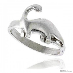 Sterling Silver Sauropoda Dinosaur Ring 3/8 in wide