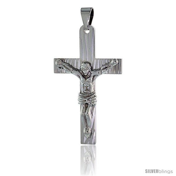 https://www.silverblings.com/2609-thickbox_default/stainless-steel-textured-crucifix-pendant-30-in-chain.jpg