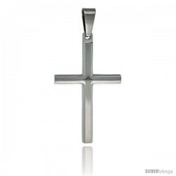 Stainless Steel Plain Cross Pendant, 30 in chain