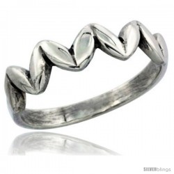 Sterling Silver Thin wheat Ring 3/16 in wide