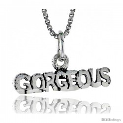 Sterling Silver GORGEOUS Word Necklace, w/ 18 in Box Chain