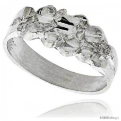 Sterling Silver Freeform Ring Polished finish 1/4 in wide -Style Ffr634