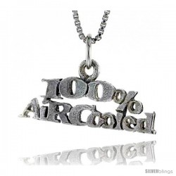 Sterling Silver 100 Percent AIR-COOLED Word Necklace, w/ 18 in Box Chain