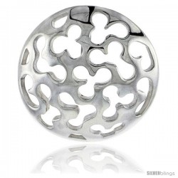 Sterling Silver Round Pendant, 3/4" (20 mm)