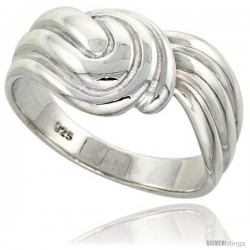 Sterling Silver Swirl Ring Flawless finish 1/2 in wide