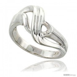 Sterling Silver Ribbon Ring Flawless finish 1/2 in wide