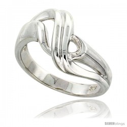 Sterling Silver Ribbon Ring Flawless finish 1/2 in wide
