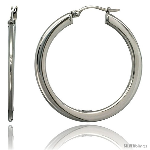 https://www.silverblings.com/284-thickbox_default/surgical-steel-silver-dollar-hoop-earrings-mirror-finish-4-mm-flat-tube-feather-weigh.jpg