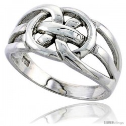 Sterling Silver Celtic Love Knot Band, 5/16 in wide