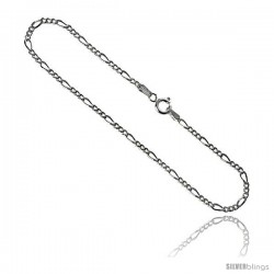 Sterling Silver Italian Figaro Chain Necklaces & Bracelets 2.3mm Nickel Free