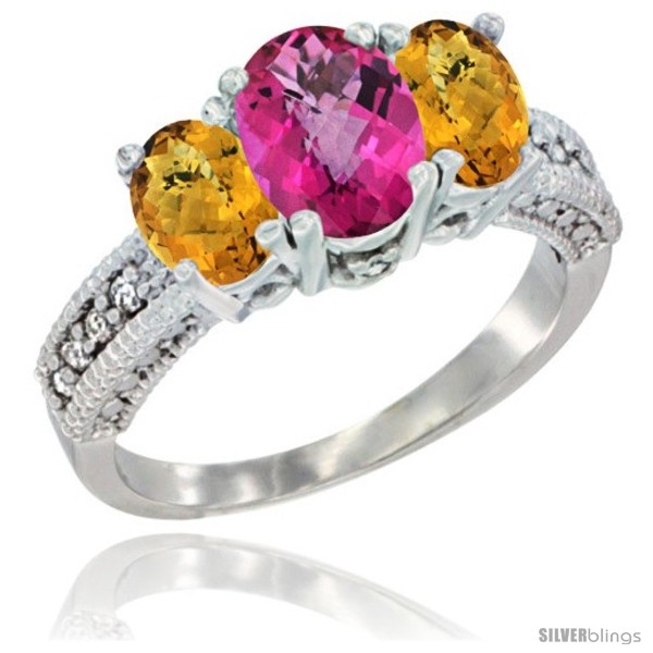 https://www.silverblings.com/28570-thickbox_default/10k-white-gold-ladies-oval-natural-pink-topaz-3-stone-ring-whisky-quartz-sides-diamond-accent.jpg