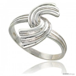 Sterling Silver Freeform Ring Flawless finish 7/8 in wide