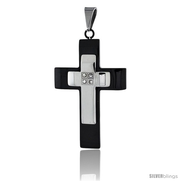 https://www.silverblings.com/2868-thickbox_default/stainless-steel-cross-pendantcz-stones-2-tone-gold-finish-2-in-tall-w-30-in-chain.jpg