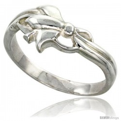 Sterling Silver Ribbon Ring Flawless finish 3/8 in wide -Style Trp447