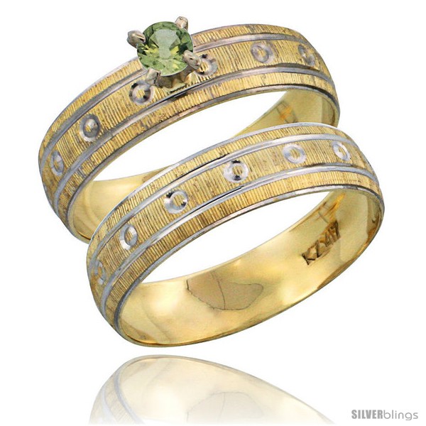 https://www.silverblings.com/28935-thickbox_default/10k-gold-ladies-2-piece-0-25-carat-green-sapphire-engagement-ring-set-diamond-cut-pattern-rhodium-accent-3-16-style-10y505e2.jpg