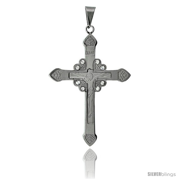 https://www.silverblings.com/2934-thickbox_default/stainless-steel-catholic-halo-crucifix-pendant-cz-stones-2-3-16-in-tall-30-in-chain.jpg