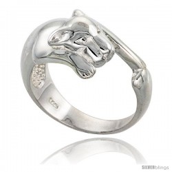 Sterling Silver Panther Ring Flawless finish 3/8 in wide