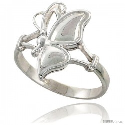 Sterling Silver Butterfly Ring Flawless finish 3/4 in wide