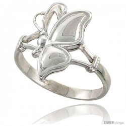 Sterling Silver Butterfly Ring Flawless finish 3/4 in wide