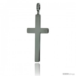Stainless Steel Latin Cross Pendant, 1 1/4 in tall with 30 in chain