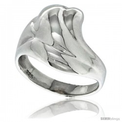 Sterling Silver Freeform Ring 1/2 in wide