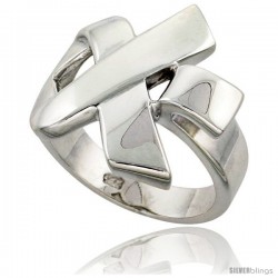 Sterling Silver Ribbon Ring Flawless finish 7/8 in wide